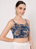Georgette Printed Spaghetti Readymade Blouse