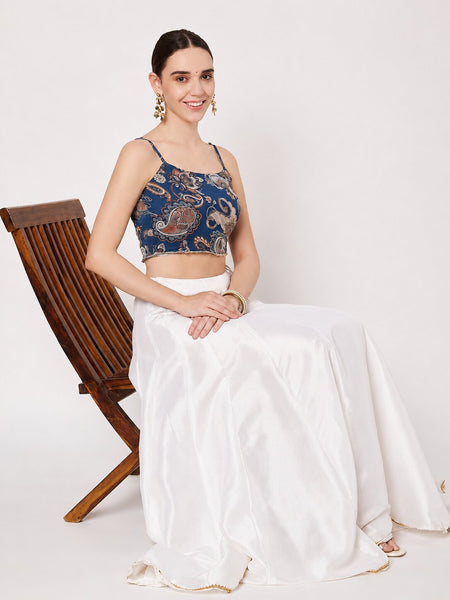 Georgette Printed Spaghetti Readymade Blouse