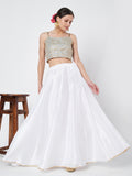 Dupion Embroidered Spaghetti Top