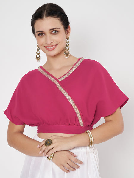 Georgette Embellished Crop Top