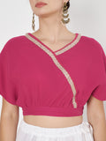 Georgette Embellished Crop Top