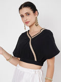 Georgette Embellished Crop Top