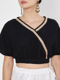 Georgette Embellished Crop Top