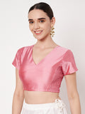 Silk Blend Stretchable Readymade Blouse