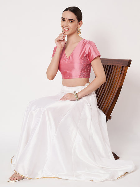Silk Blend Stretchable Readymade Blouse