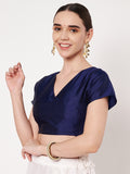 Silk Blend Stretchable Readymade Blouse