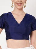Silk Blend Stretchable Readymade Blouse