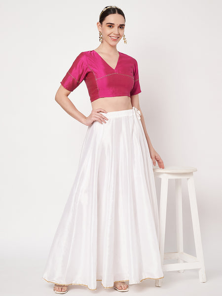 Silk Blend Zari Embroidered Readymade blouse