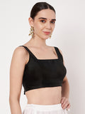 Silk Blend Padded Stretchable Readymade Blouse
