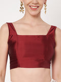 Silk Blend Padded Stretchable Readymade Blouse