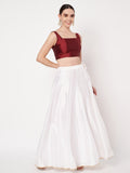 Silk Blend Padded Stretchable Readymade Blouse