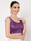 Chroma Floral Block Printed Readymade blouse