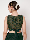 Dupion Block Printed Back-tie Readymade Blouse