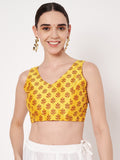 Dupion Block Printed Readymade Blouse