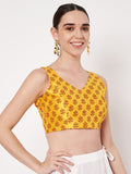 Dupion Block Printed Readymade Blouse