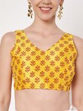 Dupion Block Printed Readymade Blouse