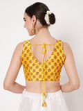 Dupion Block Printed Readymade Blouse