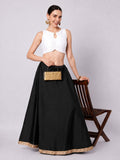 Silk Blend Solid Key-hole Readymade Blouse