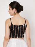 Silk Blend Zari Stripe Readymade Blouse