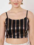 Silk Blend Zari Stripe Readymade Blouse
