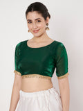 Silk Blend Embellished Readymade Blouse