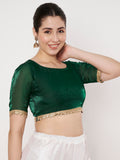 Silk Blend Embellished Readymade Blouse