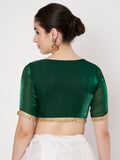 Silk Blend Embellished Readymade Blouse