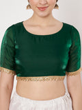 Silk Blend Embellished Readymade Blouse