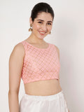 Net Embellished Readymade Blouse