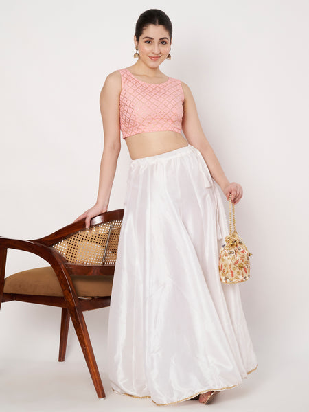 Net Embellished Readymade Blouse