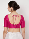 Dupion Embellished Padded Readymade Blouse