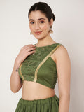 Georgette Panel Embroidered Readymade Blouse