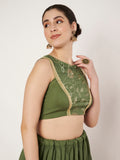 Georgette Panel Embroidered Readymade Blouse