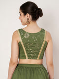 Georgette Panel Embroidered Readymade Blouse