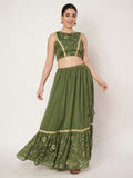 Georgette Panel Embroidered Readymade Blouse