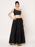 Silk Blend One Shoulder Embellished Readymade Blouse