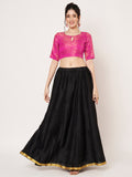 Brocade Short Sleeves Readymade Blouse