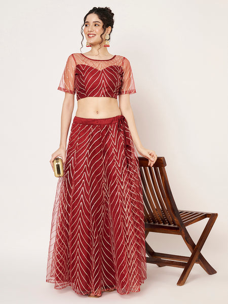 Net Gota Embroidered Readymade Blouse