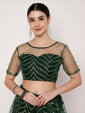 Net Gota Embroidered Readymade Blouse