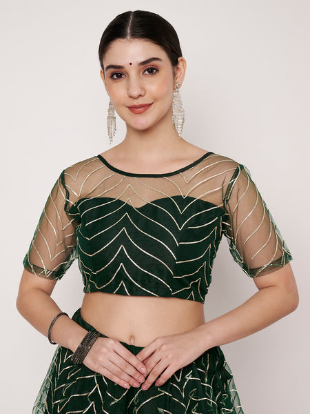 Net Gota Embroidered Readymade Blouse
