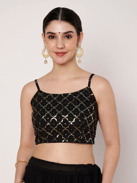 Georgette Embroidered Readymade Blouse