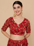 Organza Embroidered Readymade Blouse