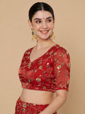 Organza Embroidered Readymade Blouse