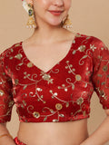 Organza Embroidered Readymade Blouse