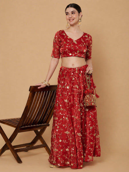 Organza Embroidered Readymade Blouse