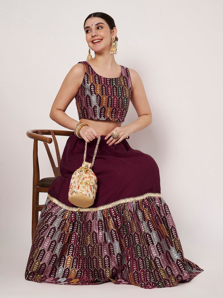 Georgette Embroidered Readymade Blouse