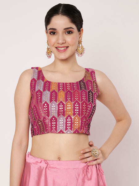 Georgette Embroidered Readymade Blouse