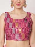 Georgette Embroidered Readymade Blouse
