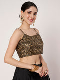 Dupion Hand Block Printed Spaghetti Readymade Blouse