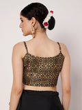 Dupion Hand Block Printed Spaghetti Readymade Blouse